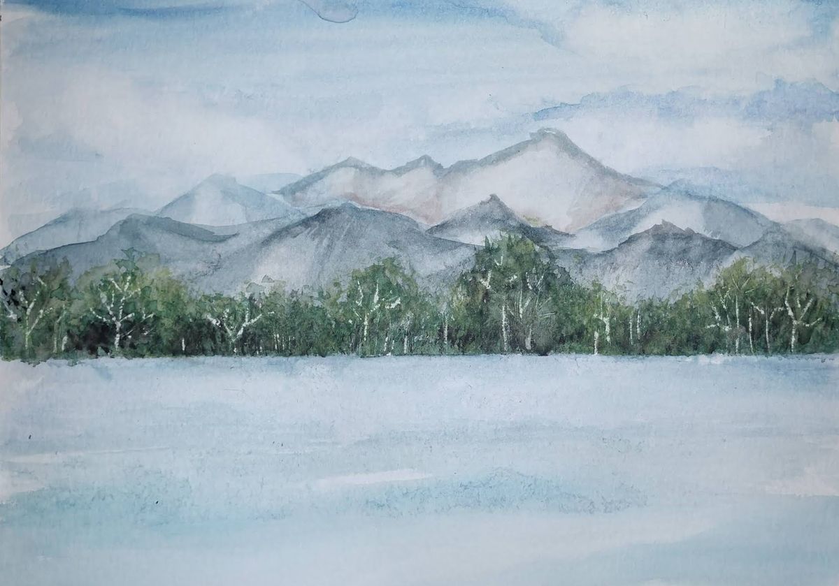 Mountains | Watercolor Painting by Meelie