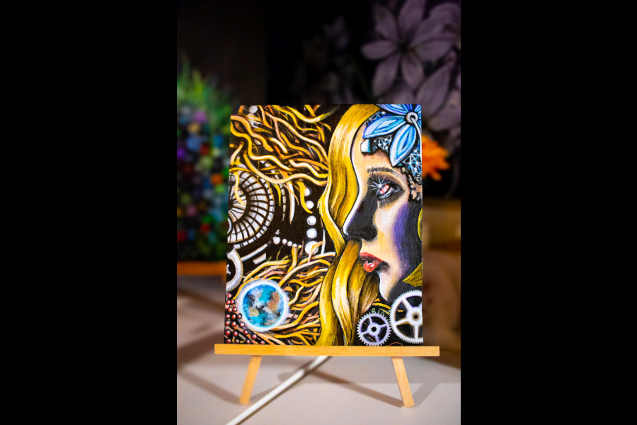 Cover of the Crossroads of AI Book written by HxHippy. Painted by meelie, aka as Amelia Sophia. Cover of the Crossroads of AI Book written by HxHippy. Painted by meelie, aka as Amelia Sophia.