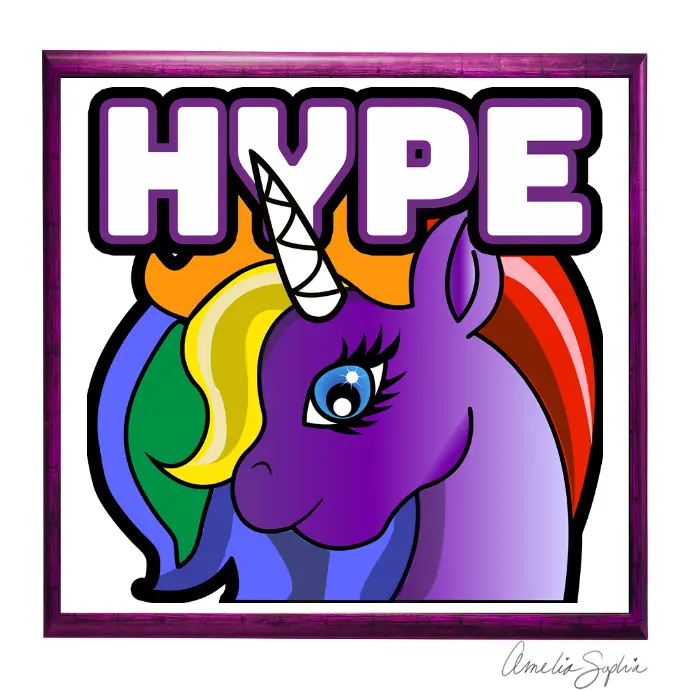 Hype emote - unicorn.