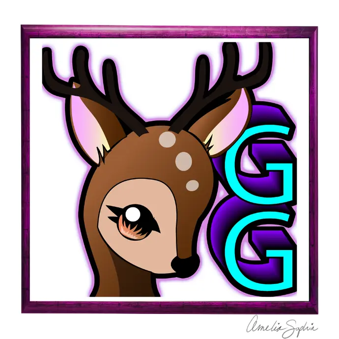 GG Emote of a deer. Meelie of Meelie.art.