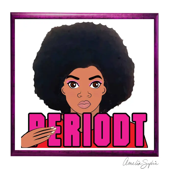 Gamer girl saying periodt. Adobe illustrator. Meelie of meelie.art.