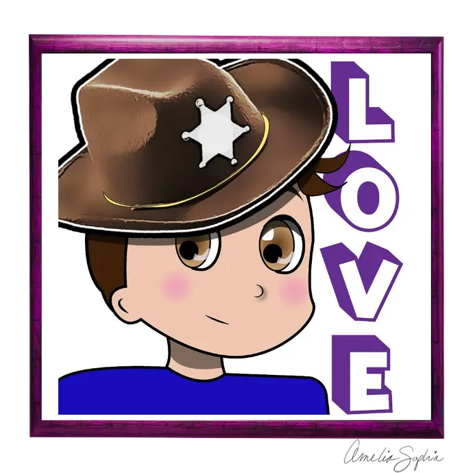 Love emote. Meelie of Meelie.art. Cowboy